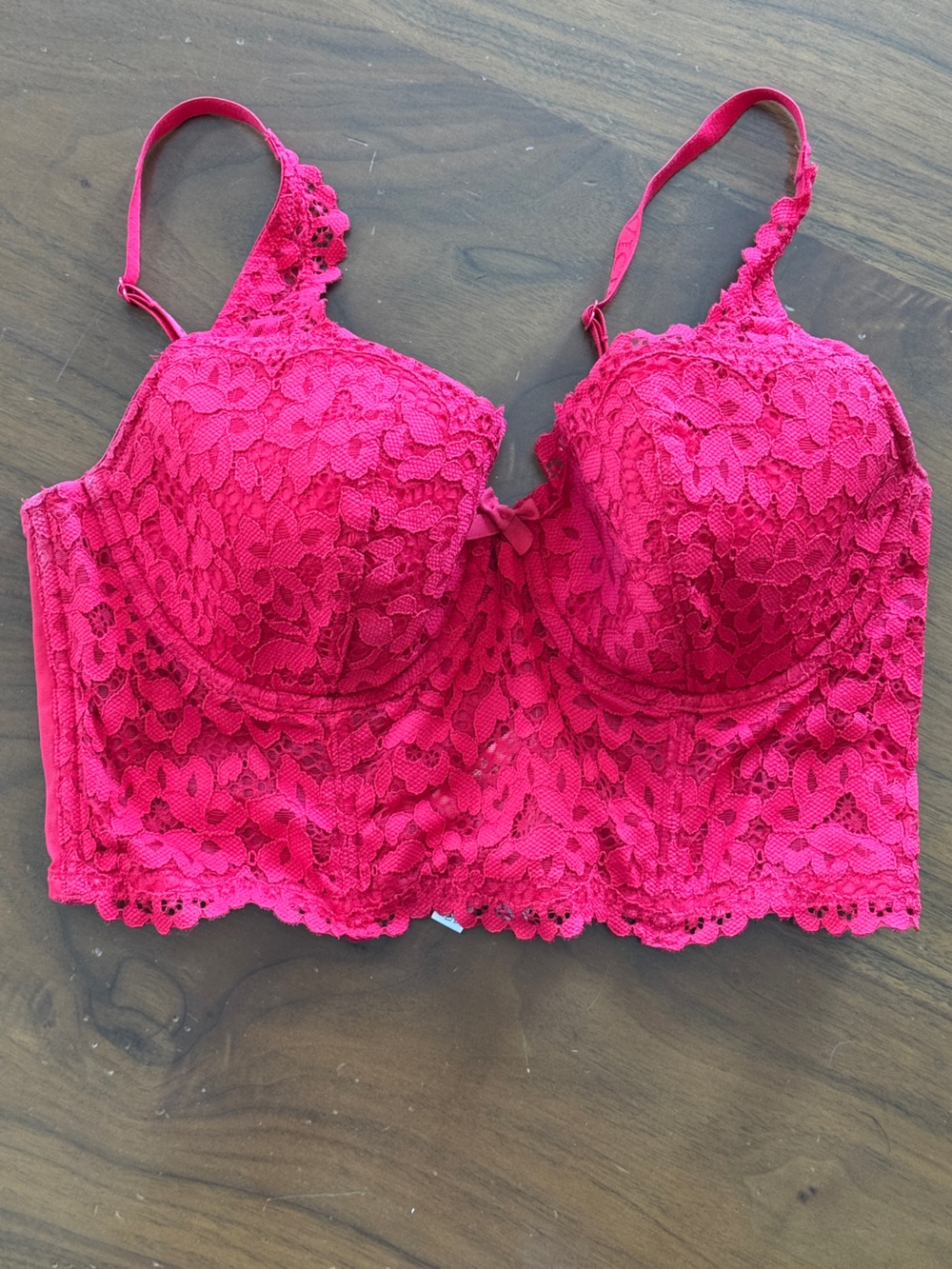 Victoria's Secret Red Lace Bustier Bra